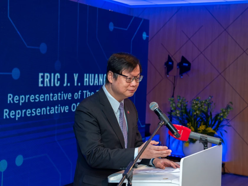 Eric giving speech