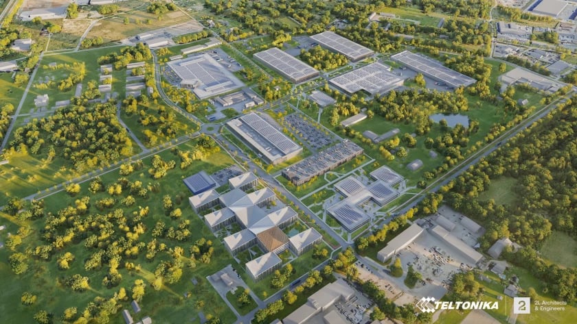 Visualization of the Teltonika High-Tech Hill technology park